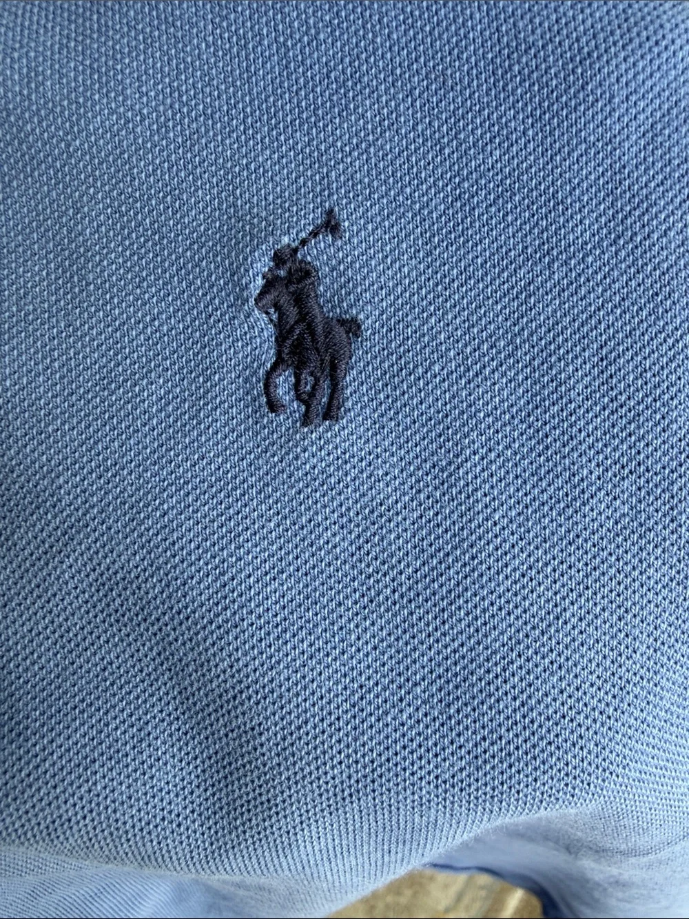 Ralph Lauren Boys Light Blue Polo Shirt with Navy Pony